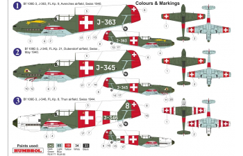 Сборная модель Истребитель Bf 109E-3 „In Swiss Service“