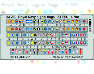 Фототравление Royal Navy сигнальные флаги, сталь