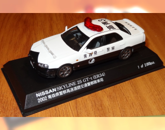 NISSAN Skyline 25 GT-t (ER34) Patrol Car (2002), white / black