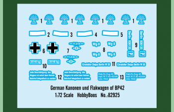 Сборная модель German Kanonen und Flakwagen of BP42