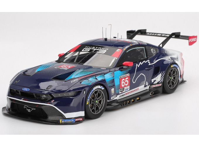 FORD Mustang Gt3 5.4l V8 Team Multimatic Motorsport №65 Winner Gtd Pro Class Imsa 24h Daytona (2025) Christopher Mies - Dennis Olsen - Frederic Vervisch, Blue