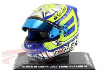 MINI HELMET Ferrari SF-24 7th Saudi Arabia GP (Jiddah) Formula 1 Oliver Bearman (2024)