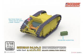 Сборная модель German Sd.Kfz.2 Kettenkraftrad with Cart & Sdkfz 302 Goliath Demolition Vehicle