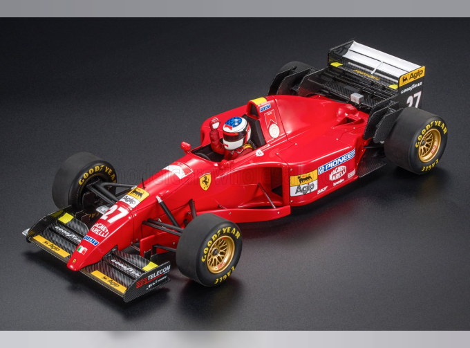 FERRARI F1 412t2 №27 Winner Canadian Gp Montreal (with Pilot Figure) (1995) Jean Alesi - Con Vetrina - With Showcase, Red