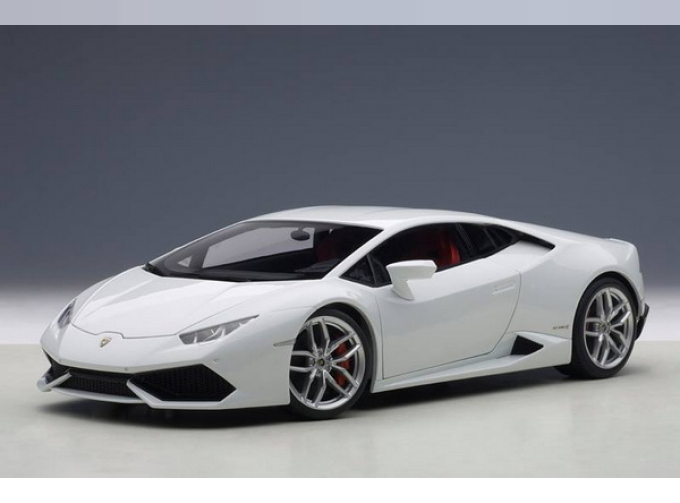 LAMBORGHINI HURACAN LP610-4 (METALLIC WHITE) 2014 (модель выполнена из композита, все открывается)