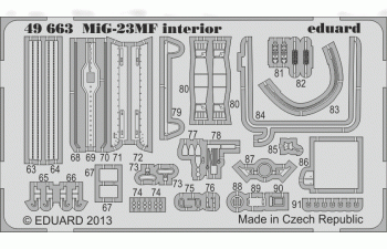 Фототравление Советский истребитель-бомбардировщик МиГ-23МФ (интерьер)