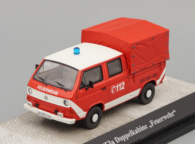 VOLKSWAGEN T3a Double Cabin "FUERWEHR" (1983), red