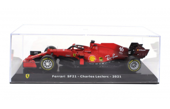 FERRARI F1 Sf21 Team Scuderia Ferrari Mission Winnow №16 Season (2021) Charles Leclerc - Con Vetrina - With Showcase, Red