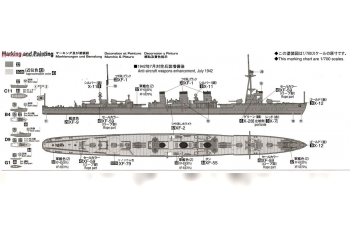 Сборная модель Японский легкий крейсер TENRYU