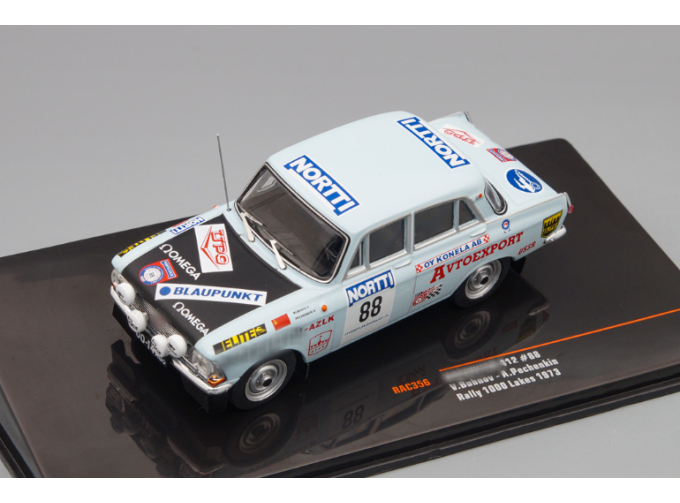 МОСКВИЧ 412 #88 "Avtoexport" Бубнов/Печенкин 37 место Ралли 1000 озер 1973