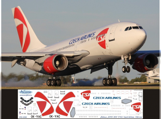 Декаль на самолет Arbus A310-300 (Czeh Arlines New)