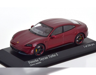 PORSCHE Taycan Turbo S (2019), red metallic