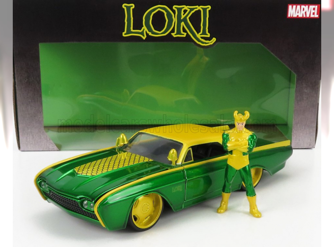 FORD Thunderbird With Marvel Loki 1963, Green Yellow