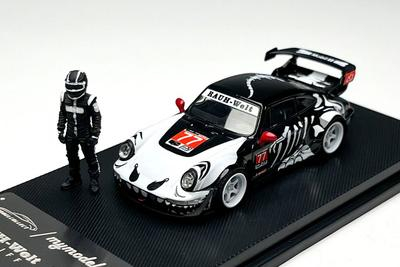 PORSCHE RWB 964 High Wing with figure, black/white/red