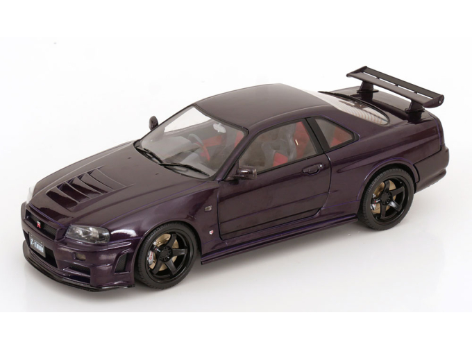 NISSAN Skyline (R34) GT-R Z Tune RHD (1999), dark purple (midnight purple)