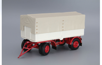 MERCEDES-BENZ UNIMOG 401 with Trailer (1951), white / beige / red