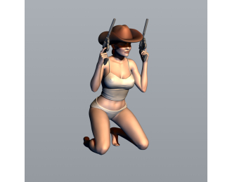 Фигурка Босоногая ковбойка,окрашенная