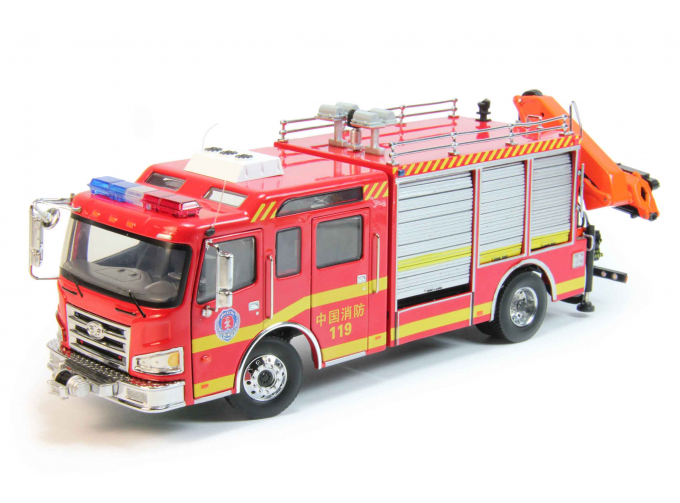 Пожарная машина FAW #119 с манипулятором, red