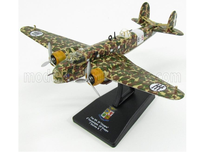 FIAT Br20 Bombardiere Cicogna 8th Squadriglia 25th Gruppo 7th Stormo Military Airplane (1936), Military Camouflage