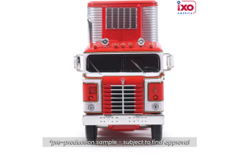 KENWORTH Bullnose with vintage chrome trailer (1950), red and white