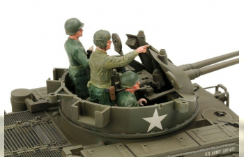 Сборная модель Американская зенитная установка M42 DUSTER, с  тремя фигурами