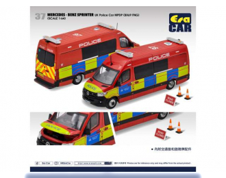MERCEDES-BENZ Sprinter UK Police Car MPDP (BX96 FNG), red/yellow/blue