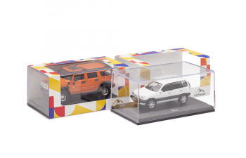 Набор HUMMER H2 Оранжевый и NIVA CHEVROLET белый