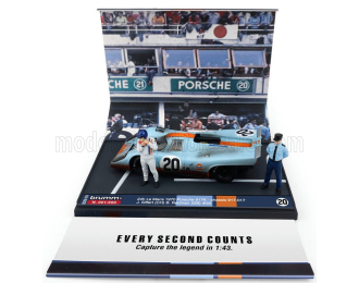 PORSCHE 917k Team Jwa-gulf №20 24h Le Mans (1970) Jo Siffert - Brian Redman - Gulf Livery, Light Blue Orange