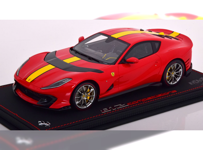 FERRARI 812 Competizione (2021), red yellow carbon