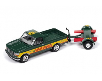 FORD F-150 Pick-up с прицепом (1993), зеленый