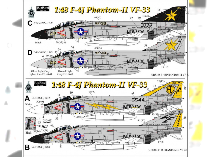 Декаль для F-4J Phantom-II VF-33