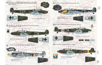 Декаль Набор декалей Messershmit Me-110