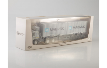 Минский-6422 с полуприцепом-контейнеровозом Минский-938920 Maersk, серый