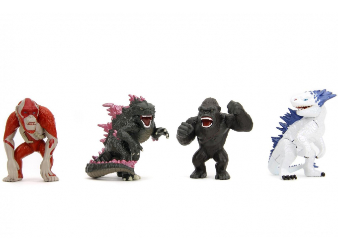 Набор фигурок 4x Godzilla - Skar King - Kong - Shimo - Cm. 6.0