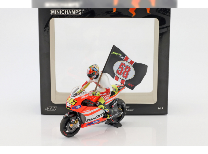 Ducati Desmosedici GP 11.2 Rossi 2011 'Tribute to Marco' with figurine