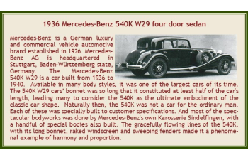 MERCEDES-BENZ 540K W29 4х дверный седан (1936),черный