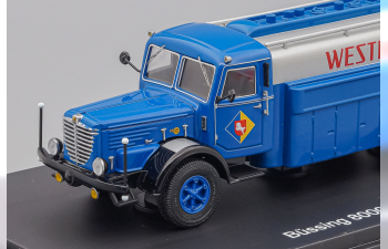BÜSSING 8000 fuel truck, Westfalen, blue / silver