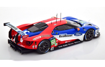 FORD Gt 3.5l Turbo V6 Team Ford Chip Ganassi Usa Lhd N 68 Winner Lmgte Pro Class 24h Le Mans (2016) J.Hand - D.Muller - S.Bourdais, Blue Red White