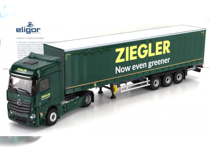 MERCEDES-BENZ Actros 5 1851 Bigspace Truck Telonato Ziegler Transports (2021), Green