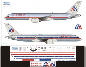 Декаль на самолет боенг 757-200 (Amercan Arlines)