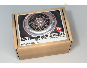 Набор для доработки - Диски Ferrari 250GTO Wheels для моделей Fujimi(PE+Resin+Metal Wheels)