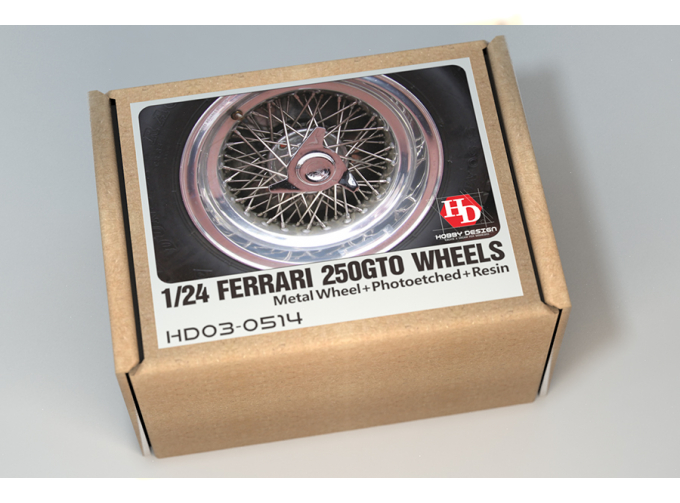 Набор для доработки - Диски Ferrari 250GTO Wheels для моделей Fujimi(PE+Resin+Metal Wheels)