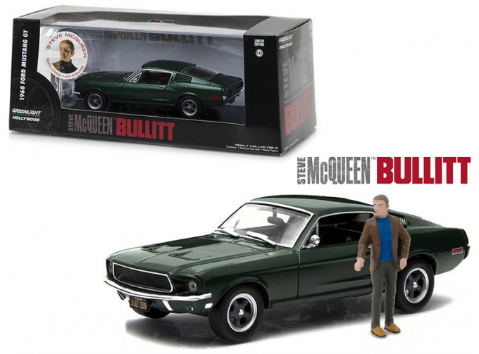 FORD Mustang GT with Steve McQueen Figure (1968)