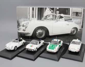 Набор моделей полицейских автомобилей Porsche History Collection Police Cars Blanc