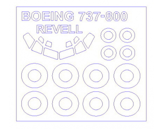 Набор масок окрасочных для Boeing 737 -800 + маски на диски и колеса