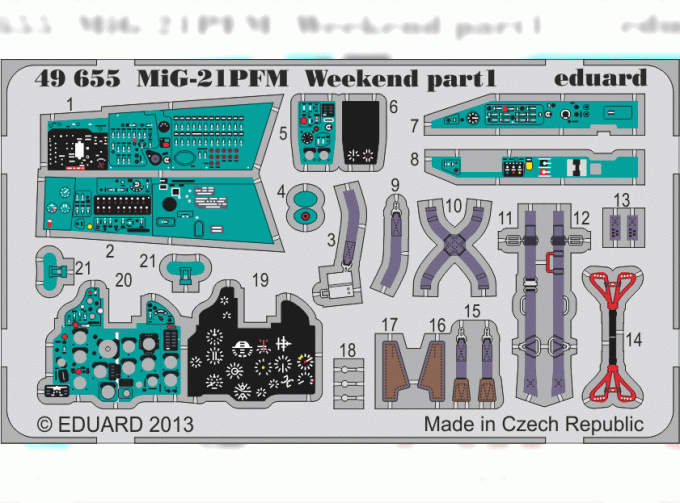 Фототравление для MiG-21PFM Weekend