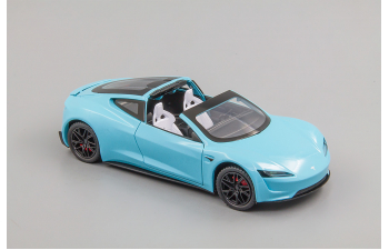 Tesla Roadster, голубой