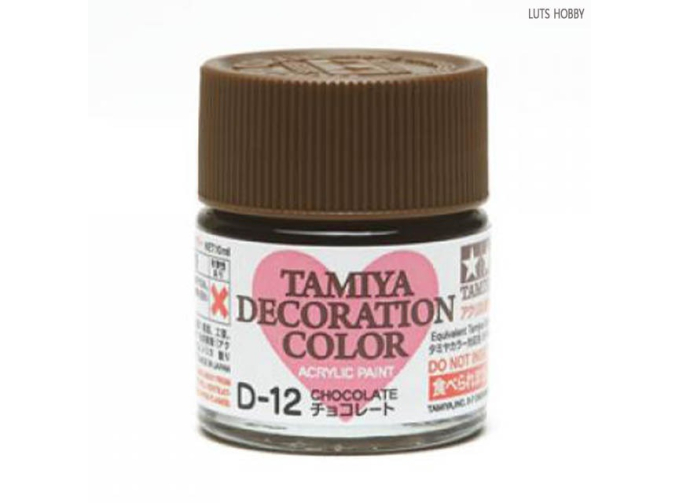 Краска акриловая DECORATION D-12 Chocolate (шоколад), 10 мл