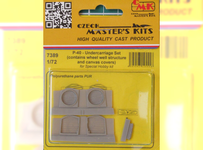 P-40 - Undercarriage Set (contains wheel well structure and canvas covers)