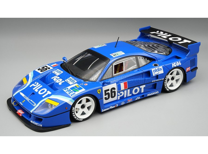 FERRARI F40 LM 3.5L TURBO V8 Team Pilot Pen Racing №56 24h Le Mans (1996) Michel Ferte - Olivier Thevenin - Nicolas Leboissetier - Open Rear Trunck And Engine part - close with magnetic system